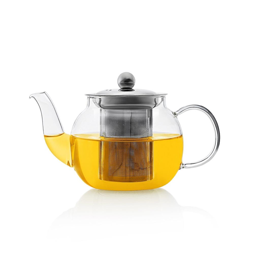 Modern Glass Teapot with Infuser - Medium (500 ml / 16.9 in)