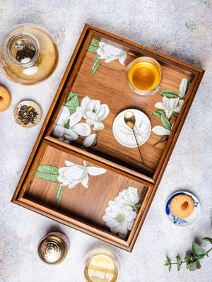 Magnolia Tray - Set of 3-Dancing Leaf