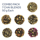 Chai Combo Pack (7 Chai Blends of 50 gms Each)-Dancing Leaf