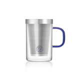 Grande Glass Tea Mug with Steel Infuser (500ml)-Dancing Leaf