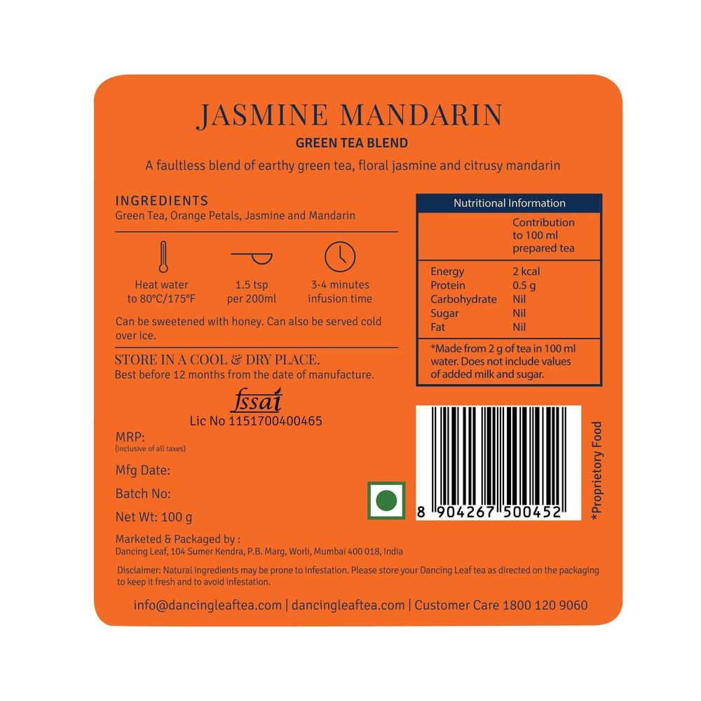 Jasmine & Mandarin Green Tea-Dancing Leaf