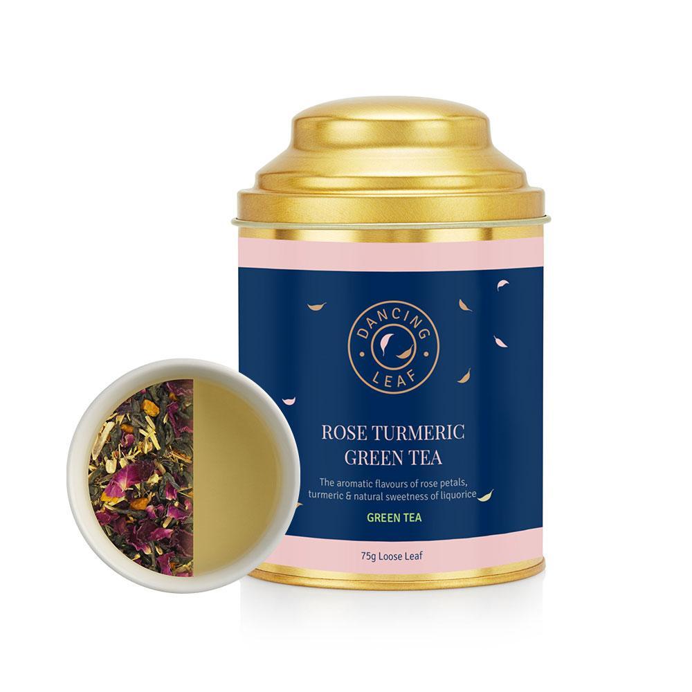 Rose Turmeric Green Tea-Dancing Leaf