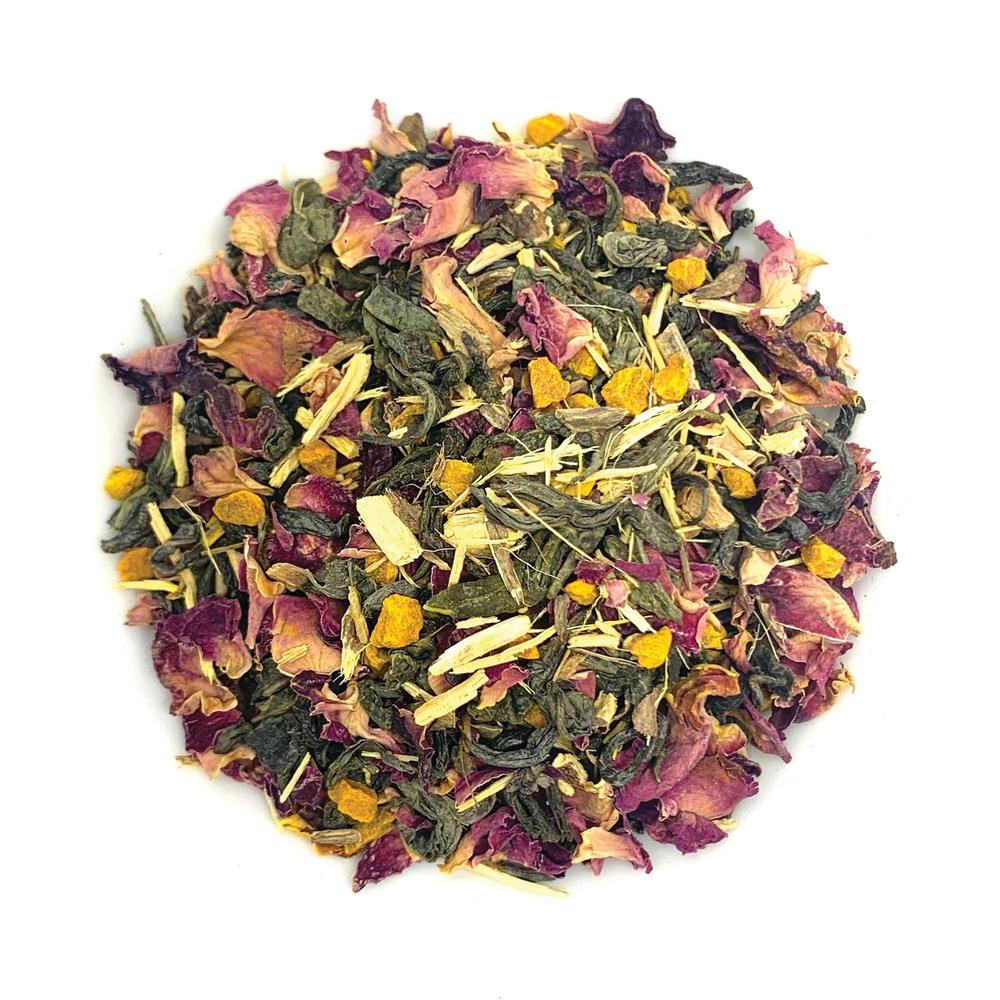 Rose Turmeric Green Tea-Dancing Leaf