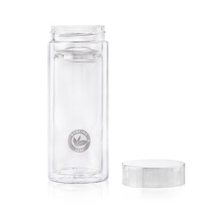 Viajero Glass Travel Tea Tumbler (350ml)-Dancing Leaf