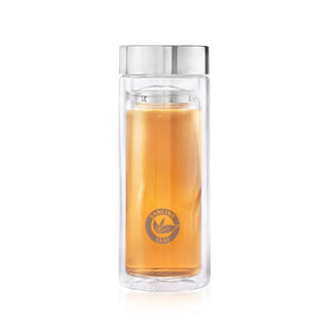 Viajero Glass Travel Tea Tumbler (350ml)-Dancing Leaf