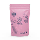 White Tea with Rose - 50 gms (25 Cups)-Dancing Leaf